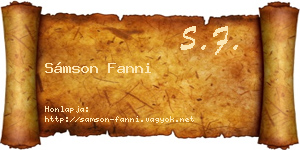 Sámson Fanni névjegykártya